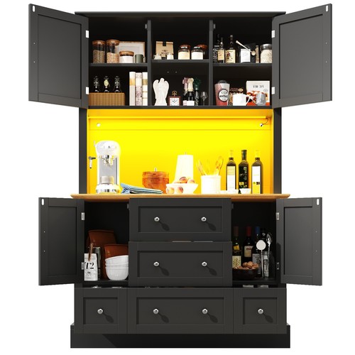 Schwarz hochschrank küchen - hochschrank,